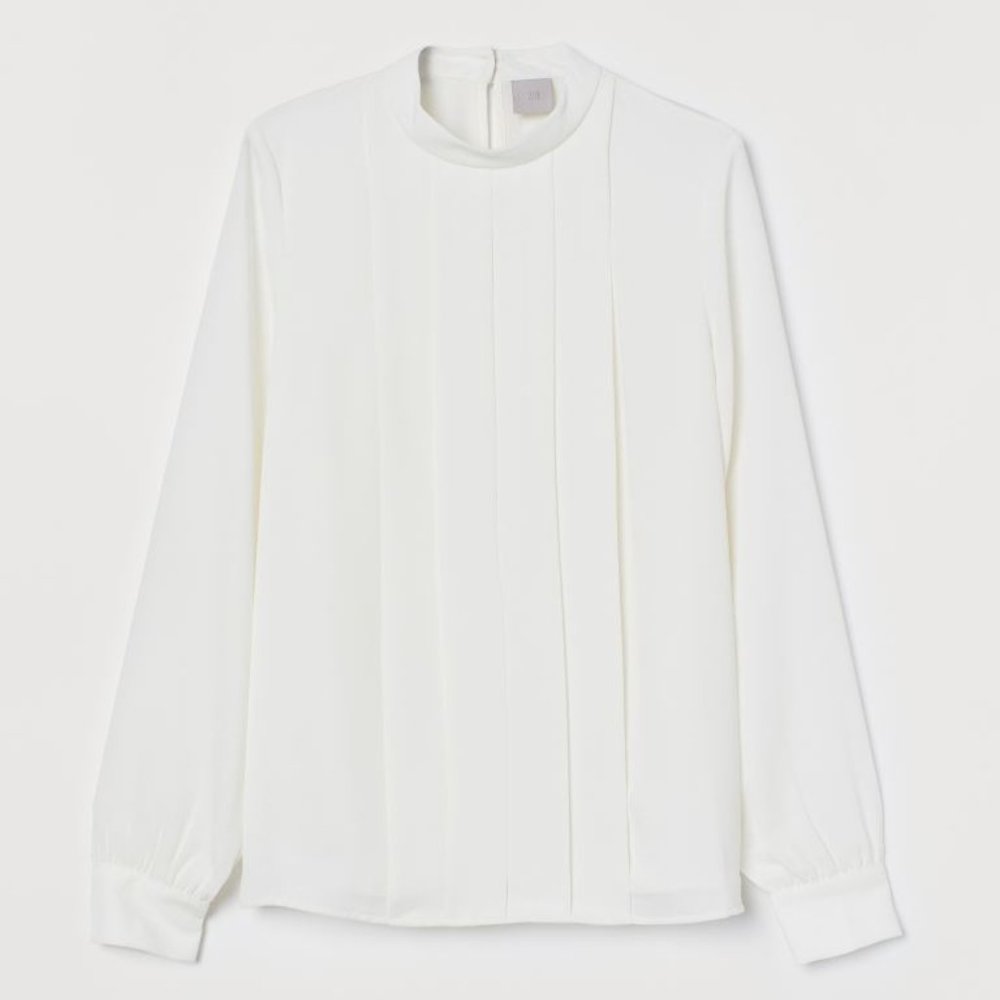 H&M pleat front blouse